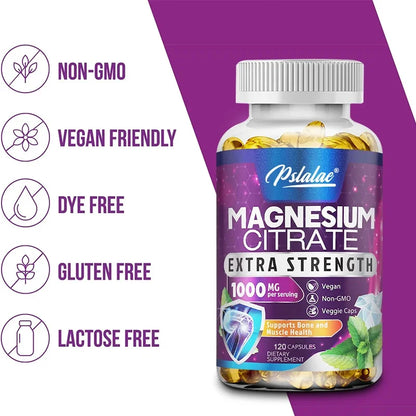 Pslalae Magnesium Citrate 1000mg – Daily Magnesium Supplement