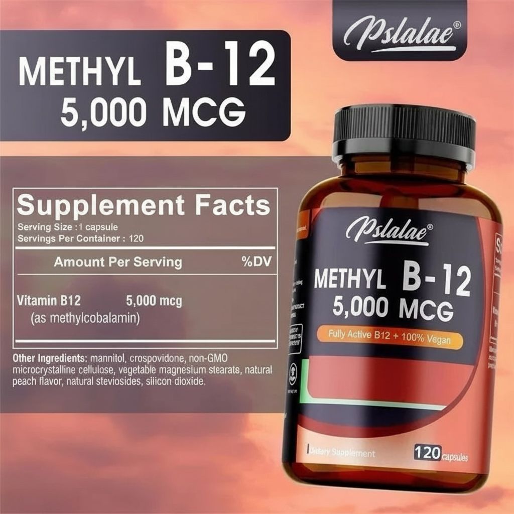 Pslalae Vitamin B12 – 5,000 mcg Supplement Designed for Everyday Nutritional Support