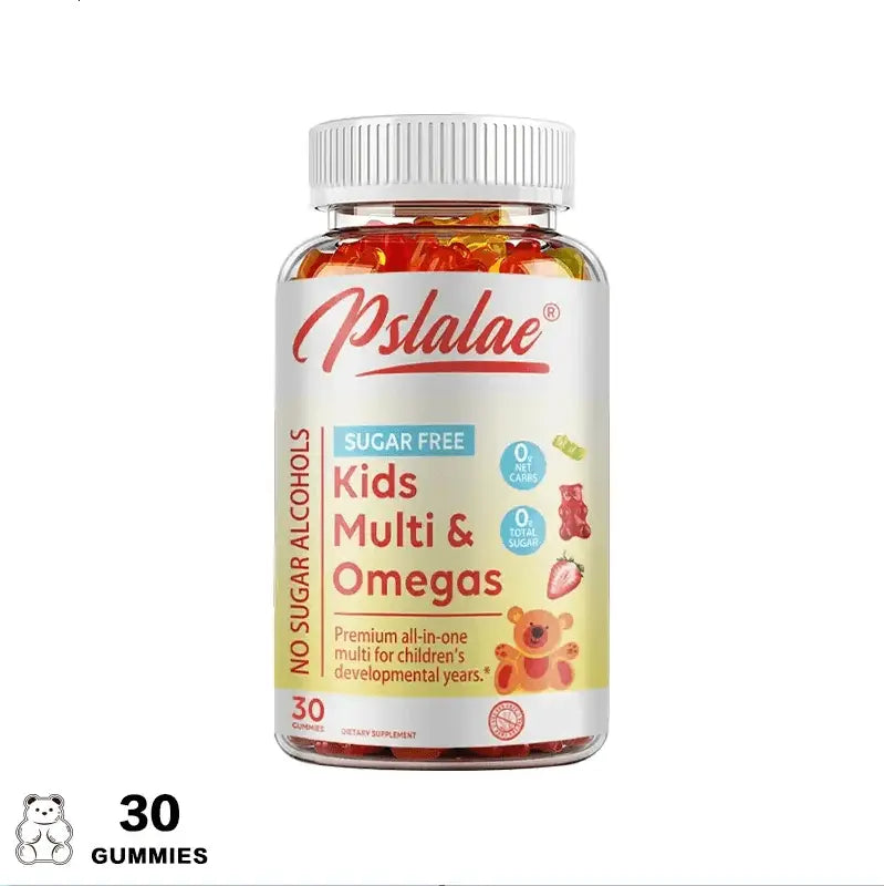 Pslalae Kids Gummies – Halal & Gelatin Free Multivitamin Formula | 30 60 100