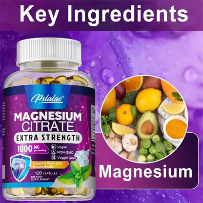 Pslalae Magnesium Citrate 1000mg – Daily Magnesium Supplement