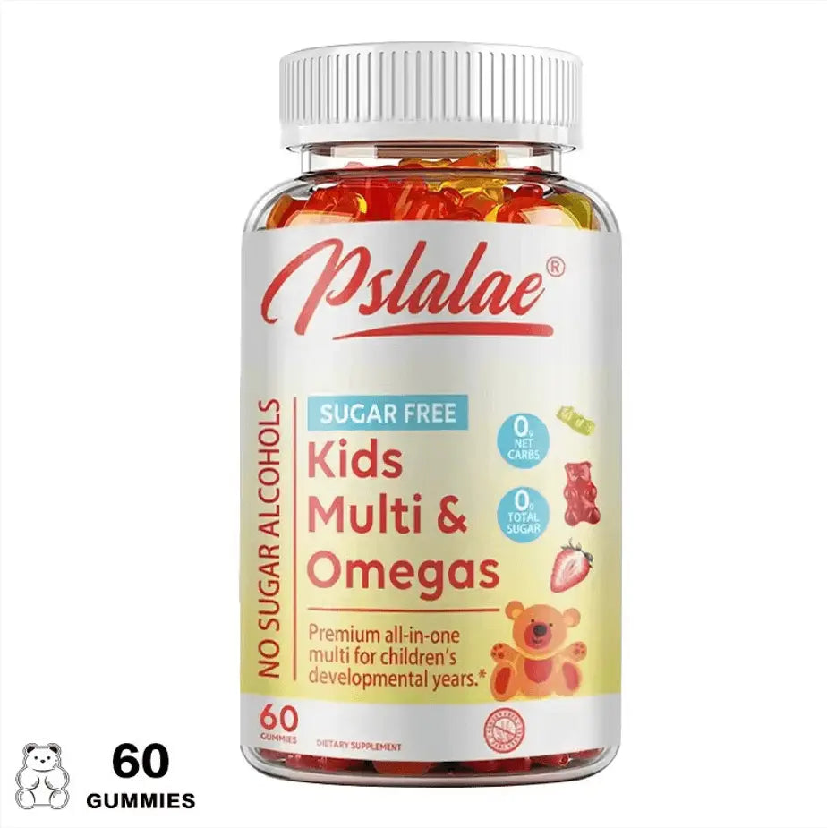 Pslalae Kids Gummies – Halal & Gelatin Free Multivitamin Formula | 30 60 100