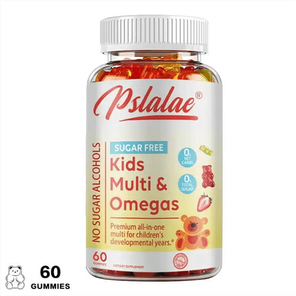 Pslalae Kids Gummies – Halal & Gelatin Free Multivitamin Formula | 30 60 100