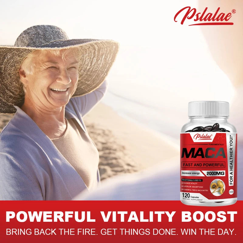 Pslalae Maca Root Capsules - Boost Endurance & Strength, To Maximize Vitality and Performance