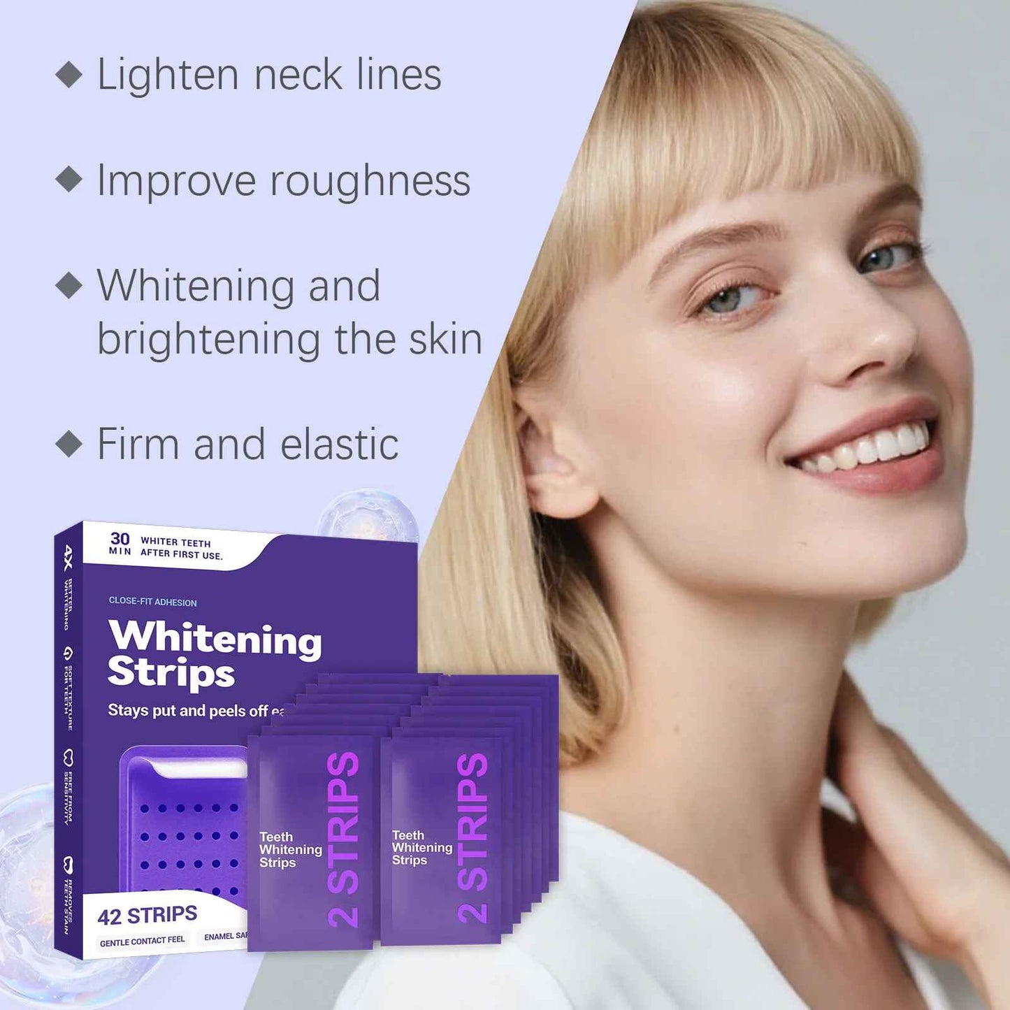 Feimuko Purple Teeth Whitening Strips Enamel-Safe Whitening Strips for a Brighter Smile | 14  42