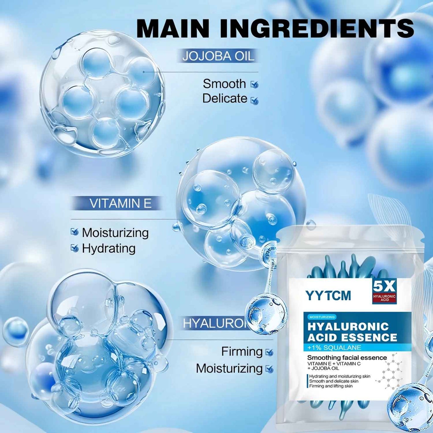 YYTCM Hyaluronic acid deep moisturizing capsule essence, deep moisturizing and brightening skin essence | 45 60 90