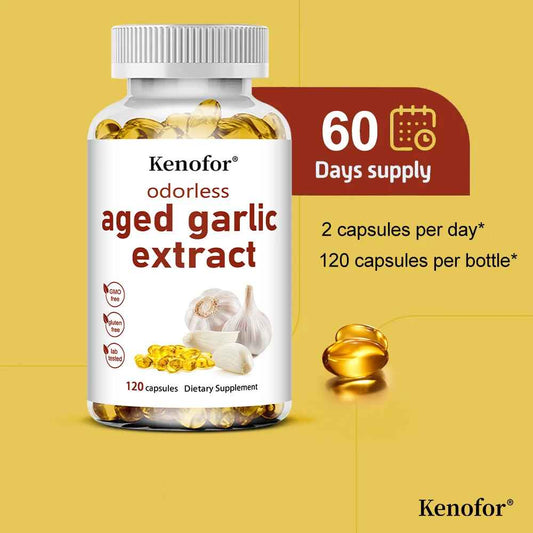 Kenofor Odorless Garlic Capsules Daily Dietary Supplement| 30 60 120