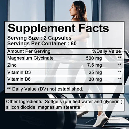 Daitea Magnesium Zinc & Vitamin D3 - Triple Supplement for Men and Women | 30 60 120