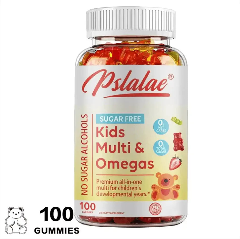 Pslalae Kids Gummies – Halal & Gelatin Free Multivitamin Formula | 30 60 100