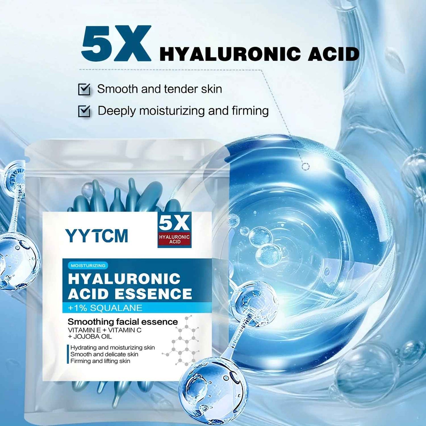 YYTCM Hyaluronic acid deep moisturizing capsule essence, deep moisturizing and brightening skin essence | 45 60 90