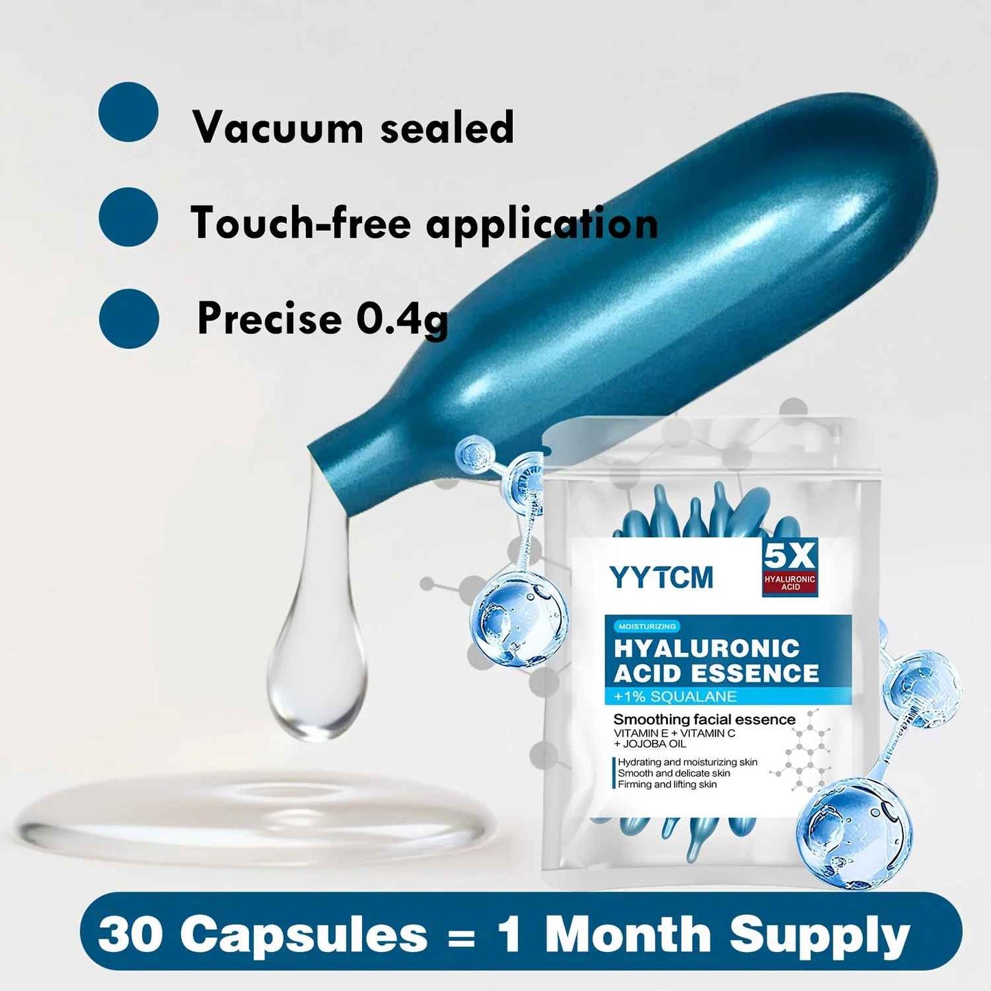 YYTCM Hyaluronic acid deep moisturizing capsule essence, deep moisturizing and brightening skin essence | 45 60 90