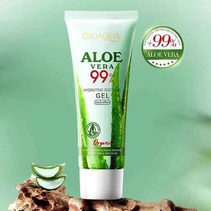 Bioaqua Aloe Vera Gel Is Suitable for Face and Body, Hydrating and Moisturizing, Repairing Sunburn, Suitable for Sensitive Skin, and Acne Care