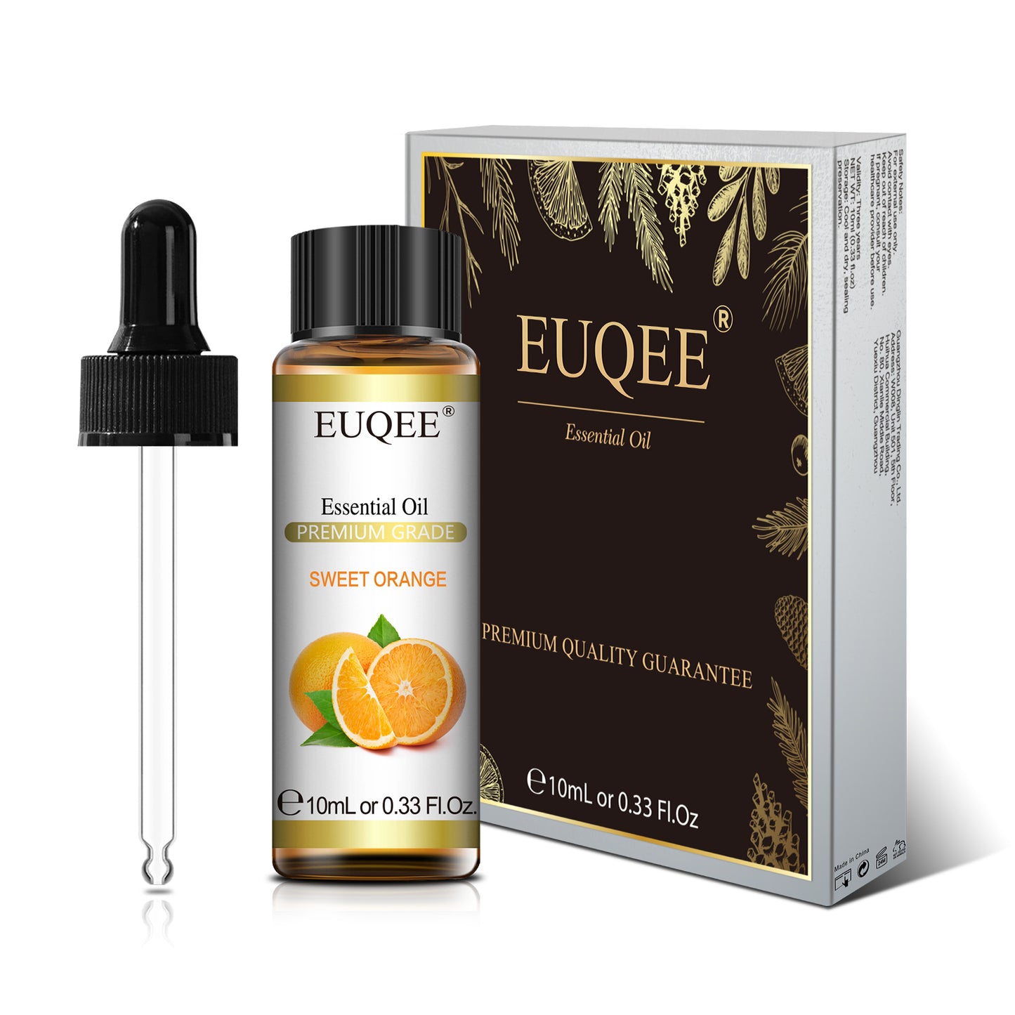 EUQEE 10ml Pure Natural Essential Oil Lavender Jasmine Eucalyptus Vanilla Sandalwood Sweet Orange Lemon Oregano Neroli Fragrance