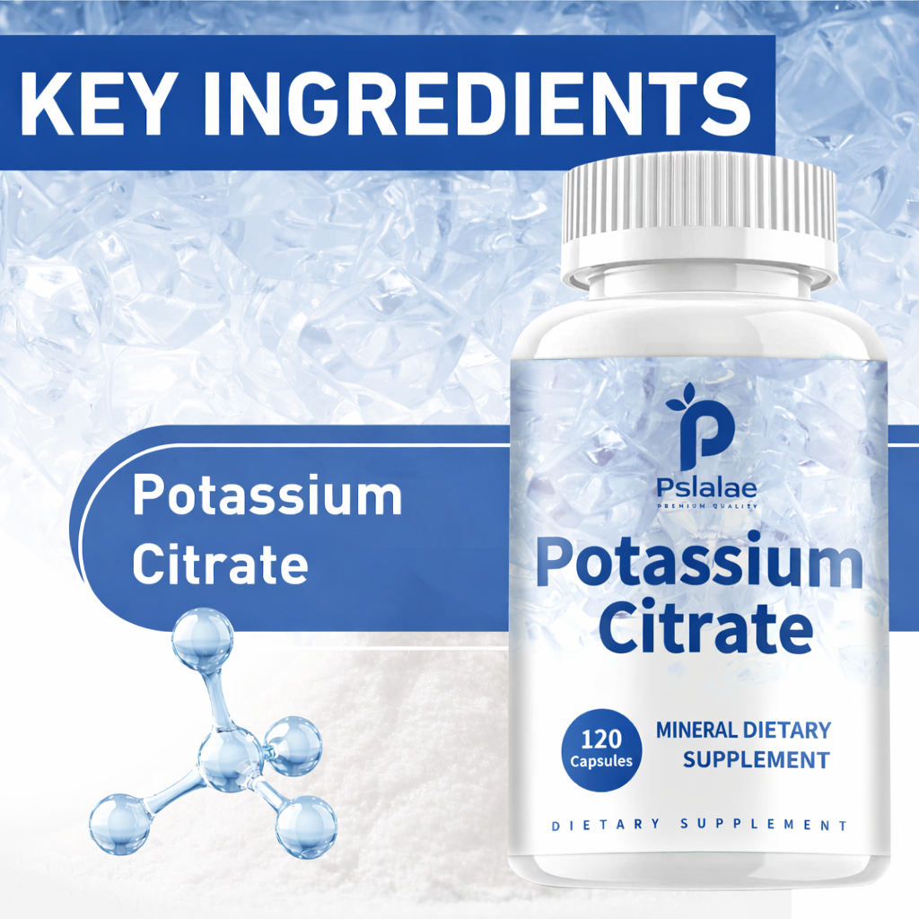 Pslalae Potassium Citrate Capsules – Mineral Dietary Supplement | 120