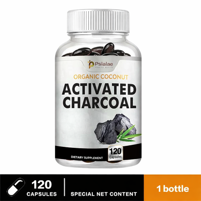 Pslalae Activated Charcoal Capsules – Plant-Based Supplement | 30 60 120