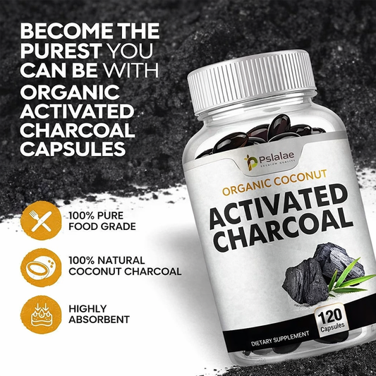 Pslalae Activated Charcoal Capsules – Plant-Based Supplement | 30 60 120