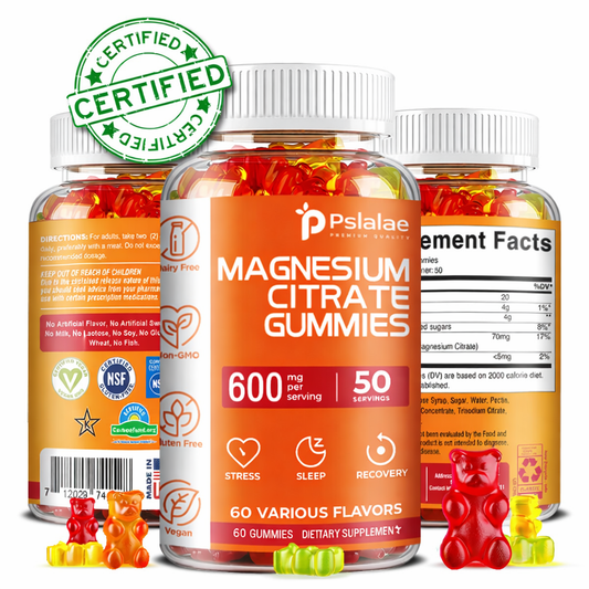 Pslalae Magnesium Citrate Gummies – Daily Mineral Supplement | 60