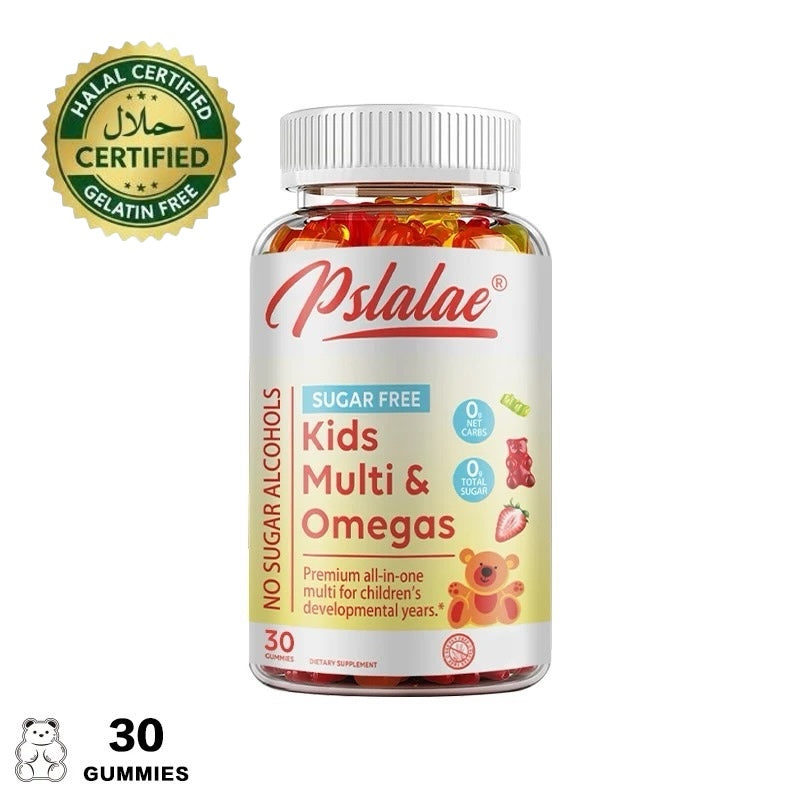 Pslalae Kids Gummies – Halal & Gelatin-Free Multivitamin Formula | 100