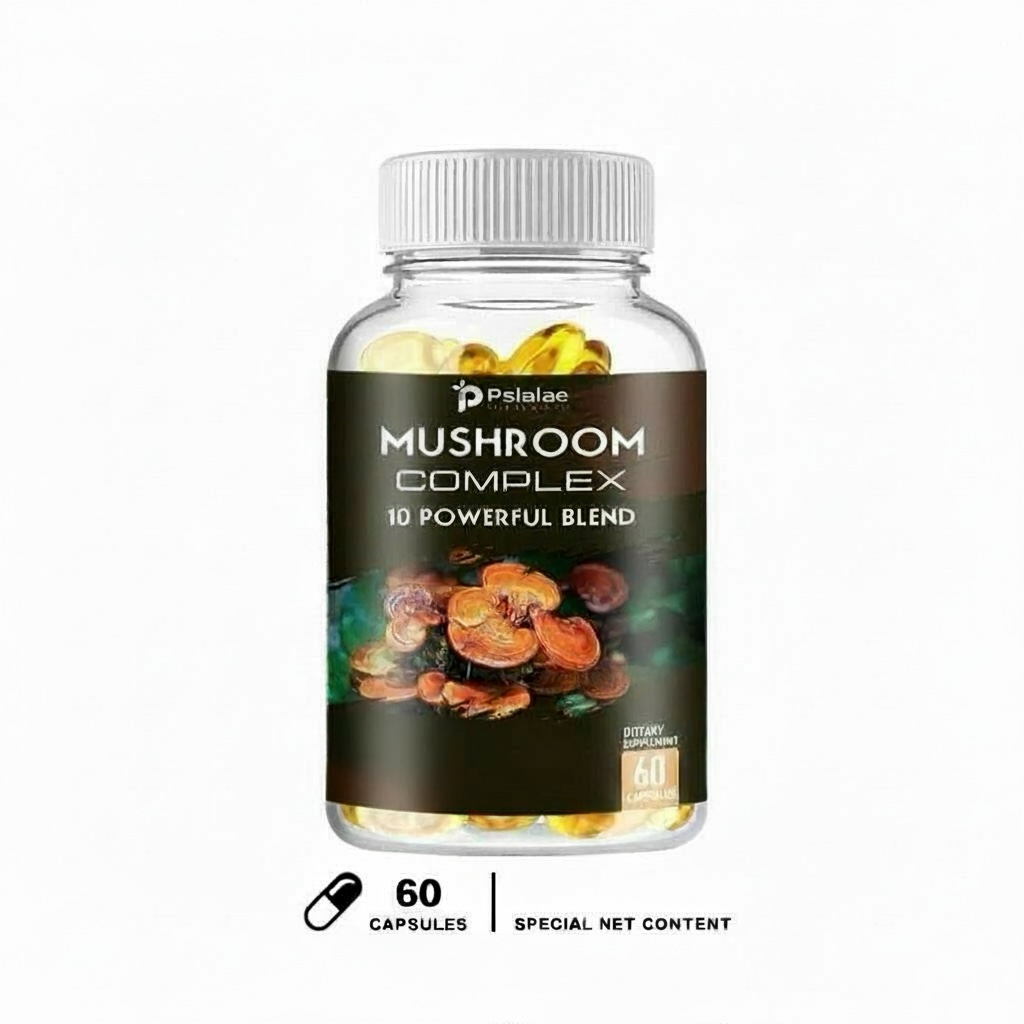 Pslalae Mushroom Complex Capsules – Plant-Based Wellness Blend | 30 60 120