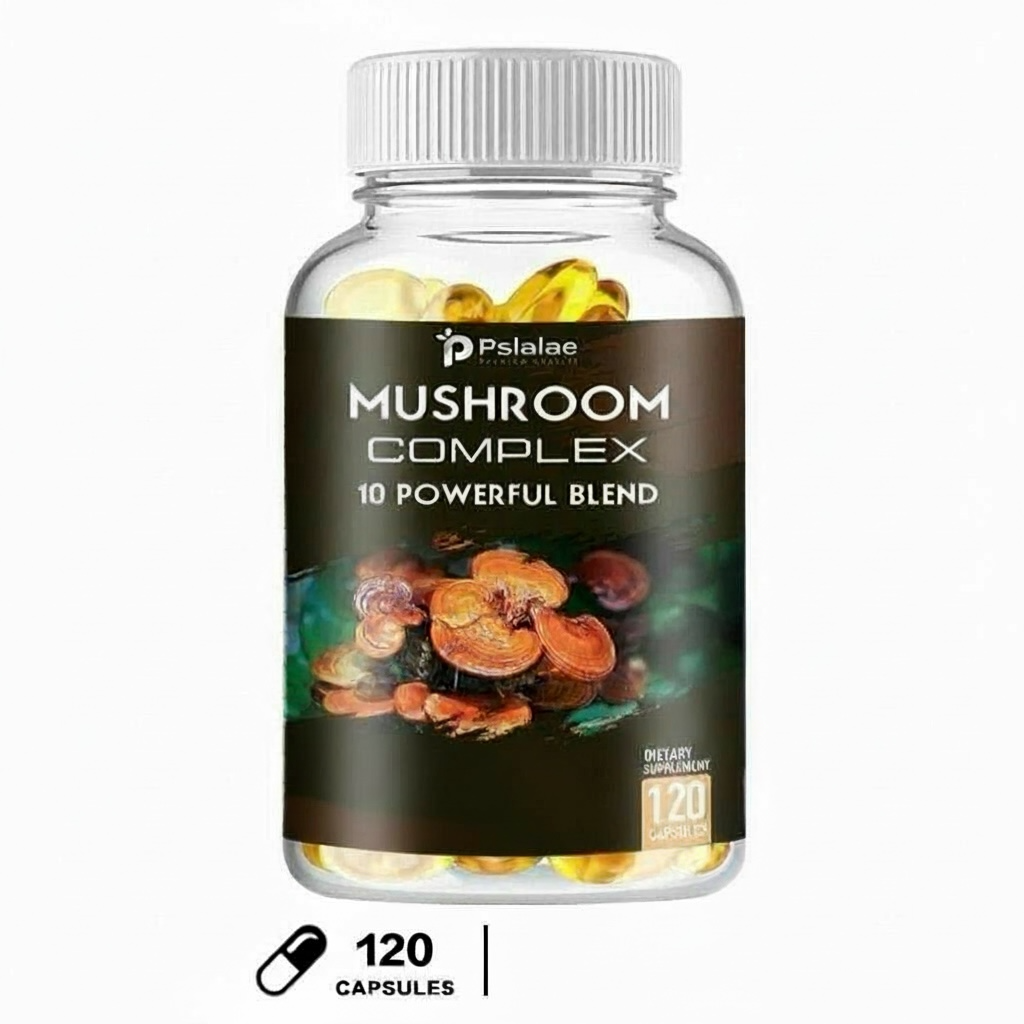 Pslalae Mushroom Complex Capsules – Plant-Based Wellness Blend | 30 60 120