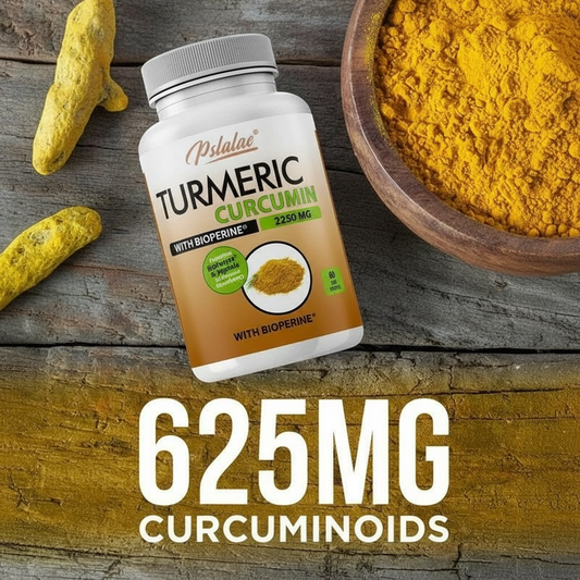 Pslalae Turmeric Curcumin with Black Pepper – Daily Wellness Formula | 120
