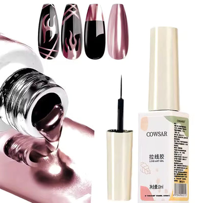 Super-Bright Metallic Painting Liner Gel Polish Silver/Gold/Rose Mirror Gel Nail Polish Semi Permanent UV Nail Art Verni