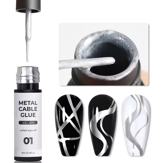 Super-Bright Metallic Painting Liner Gel Polish Silver/Gold/Rose Mirror Gel Nail Polish Semi Permanent UV Nail Art Verni