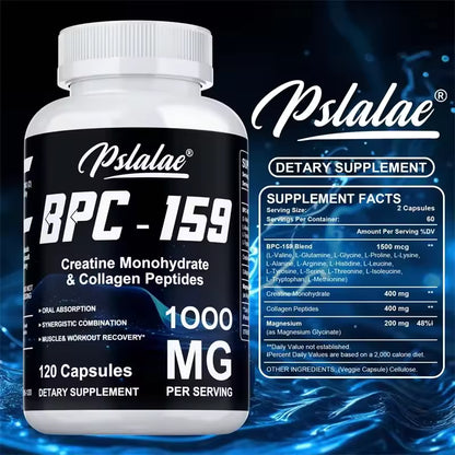 Pslalae BPC-159, with Creatine Monohydrate & Collagen Peptides | 30 60 120