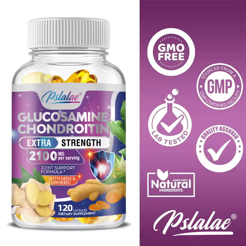 Pslalae Glucosamine Chondroitin - with Turmeric, Boswellia, Quercetin | 120
