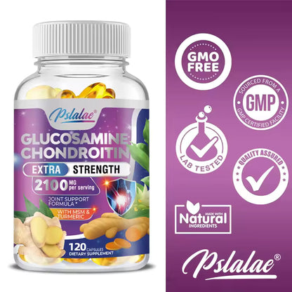 Pslalae Glucosamine Chondroitin - with Turmeric, Boswellia, Quercetin | 120