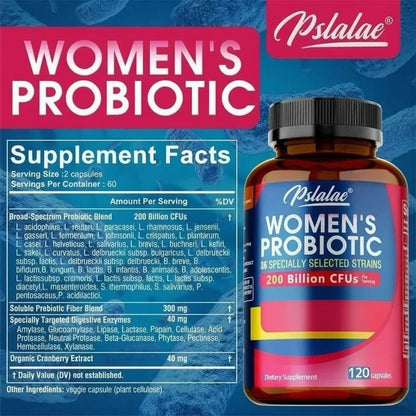 Pslalae probiotics for Women  Daily Wellness Supplement | 120 Capsules