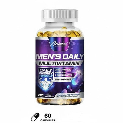Pslalae Men’s Daily Multivitamin – Immune & Energy Support | 30 60 120
