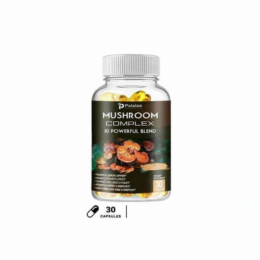 Pslalae Mushroom Complex Capsules – Plant-Based Wellness Blend | 30 60 120